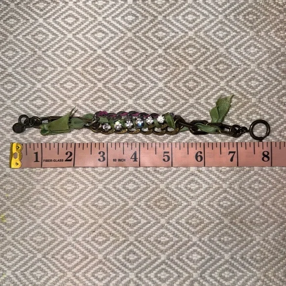 Juicy Couture brass and silver chain bracelet with oversized rhinestone detail - Picture 2 of 6